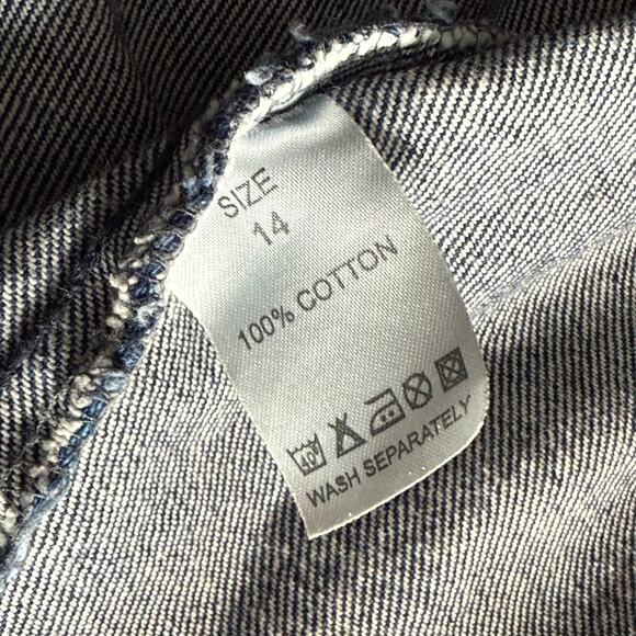 RARE OOAK H. Matisse Inspired Hand Painted Art To Wear Denim Jacket Womens Sz 14 - Picture 14 of 14